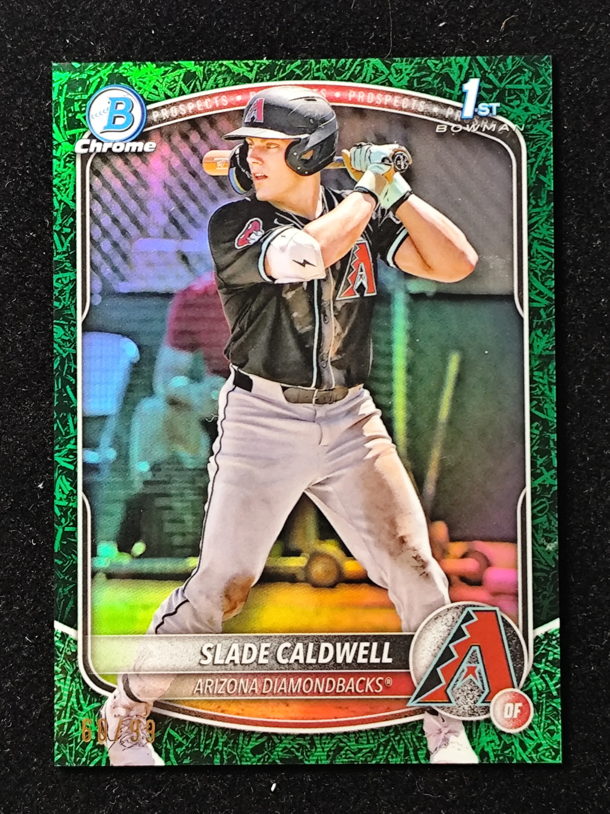 2025 Bowman Chrome Prospects 1st Green Grass Slade Caldwell /99 Diamondbacks -HD