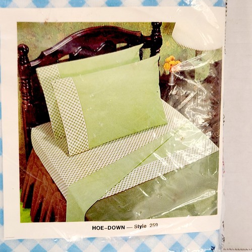 Vintage Cannon Royal Family Featherlite Spannbettlaken blau Hacke Daunen neu NOS 70er - Bild 6 von 11