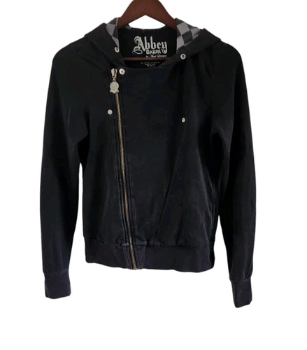 Abbey Dawn Hoodie Avril Lavigne Grunge Crossbones Goth Skater Jacket Size M
