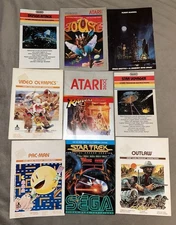 Lot X 9 Super Old Atari Activision Imagic Manuals Space Shuttle Star Trek Pacman