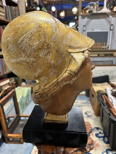 Athena WOOD Bust Statue Athena Greek god Sculpture mythology goddess Roman - Picture 6 of 16
