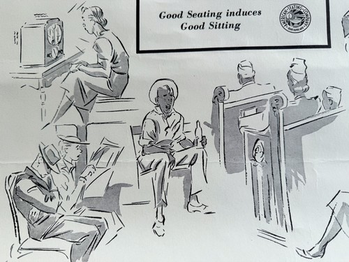 AMERICAN SEATING COMPANY POSTER  SCHOOL DESKS  17  X 22" GRAND RAPIDS MICHIGAN - Picture 3 of 7