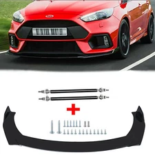 For Lincoln Car Front Bumper Lip Spoiler Splitter Body Kit Glossy Black