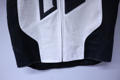 Nice USed Icon White Black Leather D30 Regulator Vest Size L - L Motorcycle USA - Bild 4 von 11