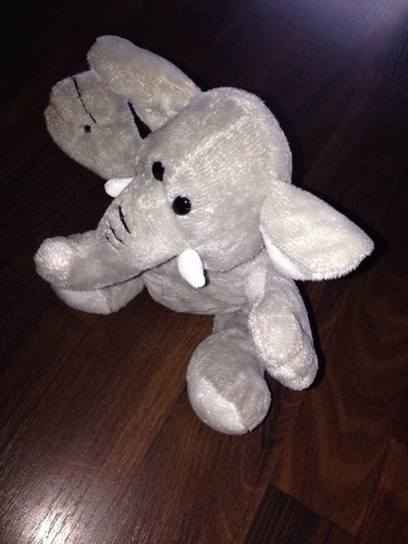 Plüschtier Kuscheltier Schlenker Granulat Elefant Grau Weiß Eddy Toys - Picture 3 of 5