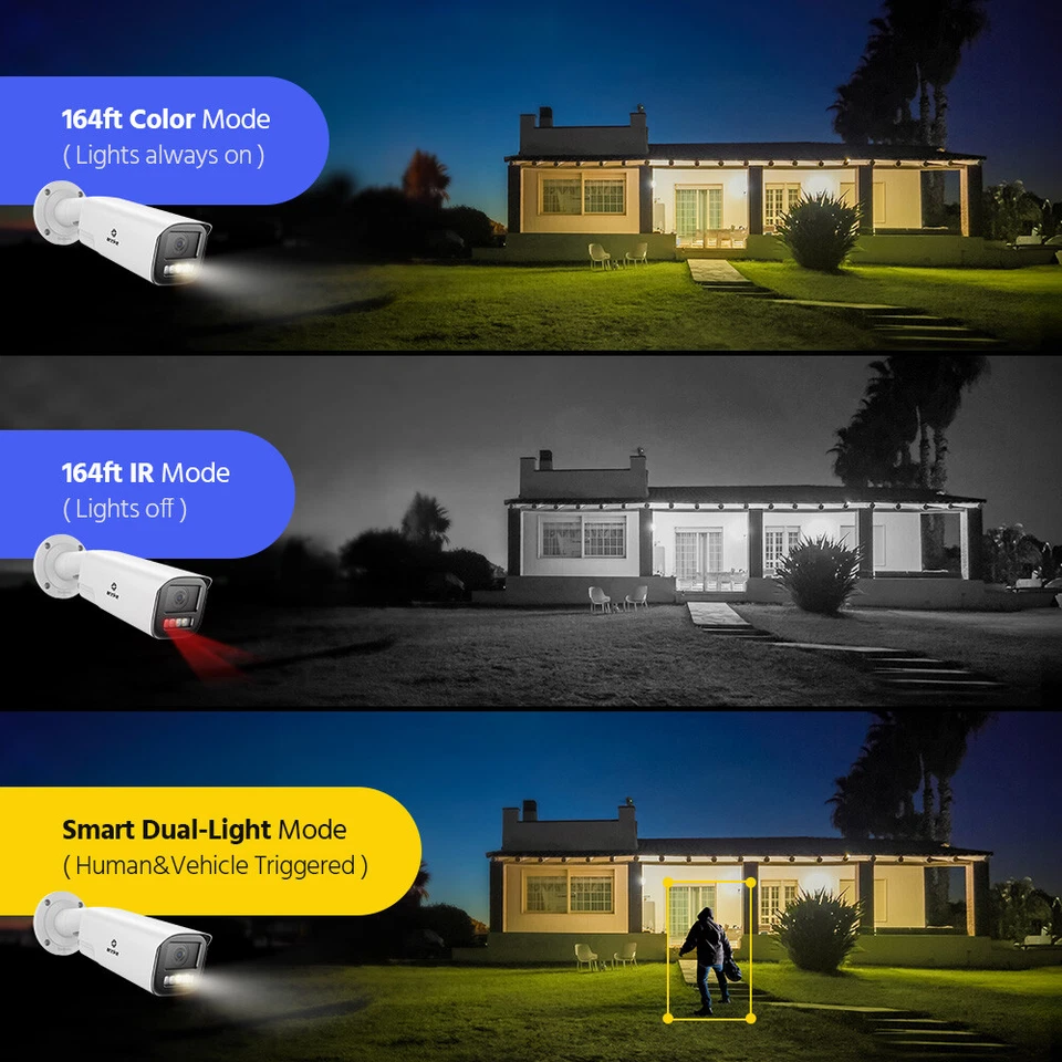 Cámara de seguridad ANNKE 4K color noche POE IP 4x zoom audio bidireccional detección de IA Foto 3 de 4