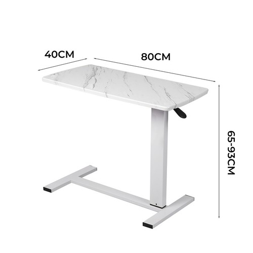 Levede Standing Desk Sofa Bed Side Table White No Slots - Picture 7 of 8