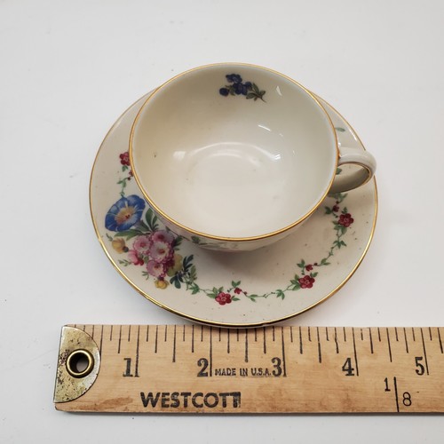 Vtg ROYAL BAYREUTH Germany US Zone 1940s cup & Saucer Floral Pattern Gold Trim - Picture 14 of 15
