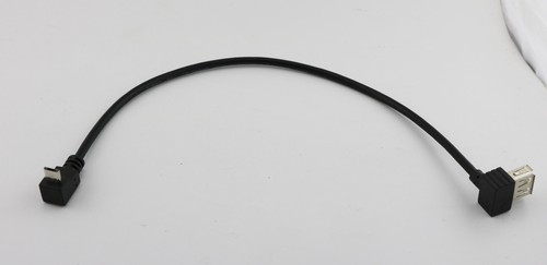 USB 2.0 A Female Angled to Micro USB 5 Pin Male UP Angled Data Adapter Cable 1FT - Picture 1 of 9