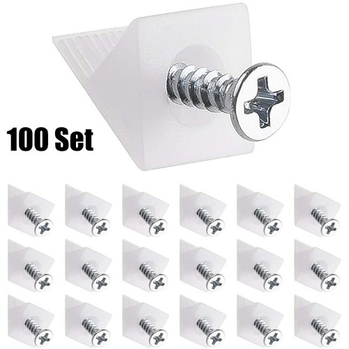 100 x Repair Fixing Drawer Chest Bottom Sagging Support Mending Mend Wedge Screw - Bild 20 von 24