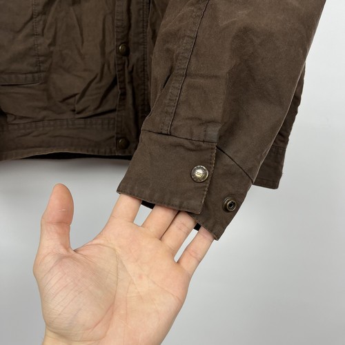 Chaqueta Bomber Driza-Bone Australia Marrón Cremallera Completa Franela Forrada Encerada Brumby M - Imagen 10 de 24
