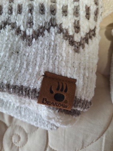 BearPaw Scarf & Mitten Set - IVORY and TAUPE! New! - Picture 7 of 12