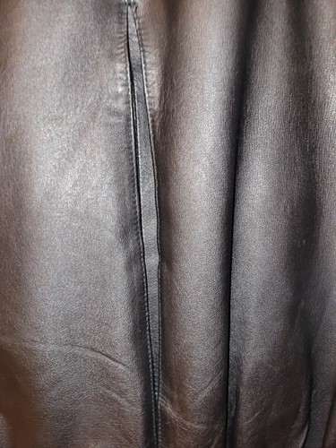 Mens PHASE 2 Xl Black Leather Bomber Jacket - Picture 7 of 8