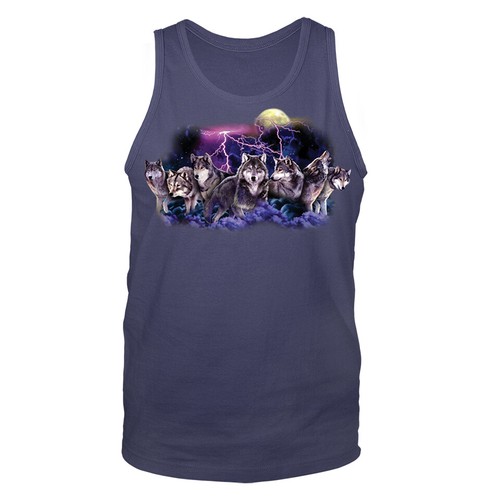 Camiseta sin mangas gráfica luna de caza nocturna vida silvestre naturaleza animales al aire libre - Imagen 5 de 8