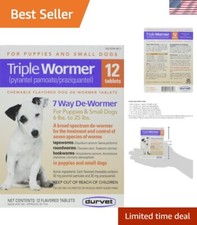 Non-Prescription Triple Wormer Tablets for Parasite Control in Dogs - 12 Count