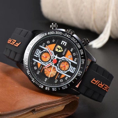 Orologio Uomo Formula 1 Scuderia Ferrari 44mm Lusso Cronografo Silicone Nuovo - Foto 7 di 14