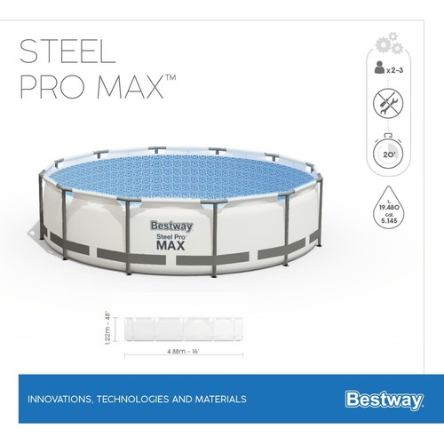 Poolfolie Bestway 488x122cm Pool Steel Pro MAX mit Rahmen Ersatz Swimming Folie - Bild 6 von 6