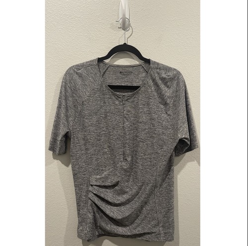 Athleta Pacifica T-Shirt Wrap Front Grey Size L - Bild 2 von 7