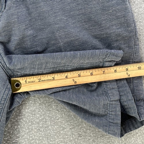 Volcom Mens Chino Shorts 36W Blue Striped Linen Cotton Inseam 8in Outdoor - Picture 8 of 11