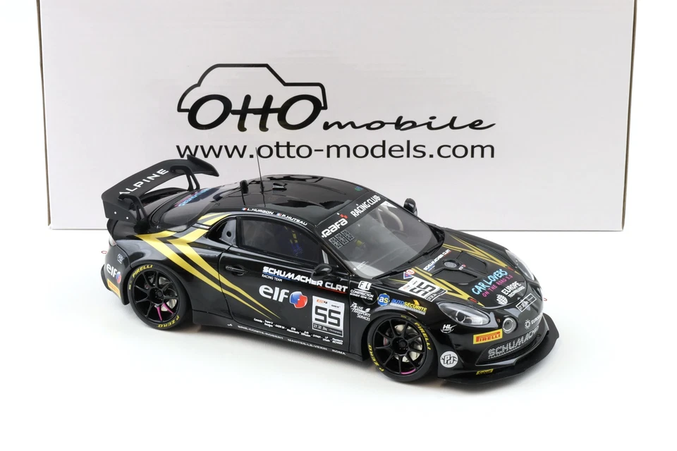 OTTO Alpine A110 GT4 EVO Negro P. Huteau L. Hurgon GT4 Europeo 2024 1/18 Foto 2 de 4