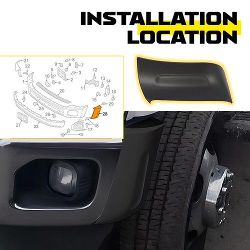 LEFT DRIVER SIDE LH FRONT BUMPER FENDER EXTENSION FOR 2011-2016 FORD F-250 F-350 - Picture 7 of 12