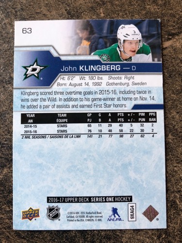 2016-17 Upper Deck - Base #1-200 (YOU PICK) - Picture 122 of 374