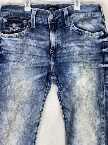 True Religion Rocco Skinny Stretch Denim Jeans Gr. W36 L33 Acid Wash Distressed - Bild 2 von 12