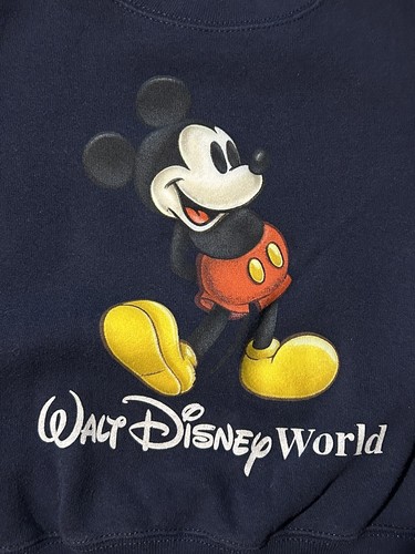 VTG Mickey Inc Mickey Mouse Navy Crewneck Kids Size XS 2-4 - Picture 2 of 6