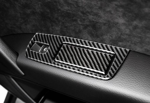 Fit For Audi Q7 2006-2015 Real Carbon Fiber Window Lift Panel Switch Cover Trim - Bild 10 von 10