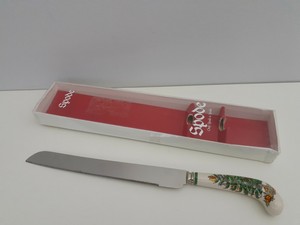 Spode Christmas Tree Cake Knife Stainless Sheffield England 92764350026