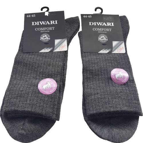 Diwari Comfort Set de 2 Calcetines de pantorrilla Gris Oscuro Espagueti 22% Lana Zapatos EU 44-45 - Imagen 2 de 12