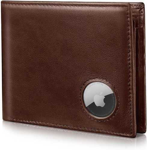 AirTag Wallet- Genuine Leather Bifold Mens Wallet with AirTag Holder,RFID Blo... - Picture 2 of 8