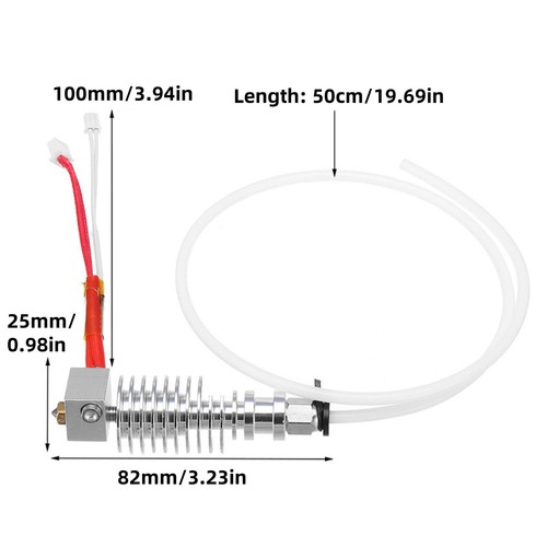 Extrudeuse Hotend V5 J-Head 12V avec buse 0,4mm pour imprimante 3D Anycubic I3 Mega - Photo 13/13
