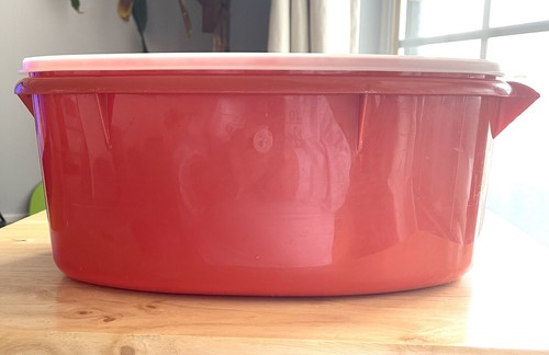 Tupperware 487-5 Roast Flavor Savor Ham Chicken W/o Basket W/lid Paprika Red - Picture 2 of 12