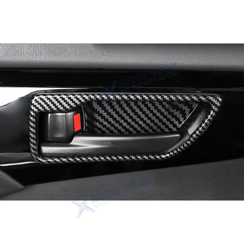 For Highlander 2020+ Interior Door Handle Bowl Cover Trim, Carbon Fiber Texture - Picture 12 of 16