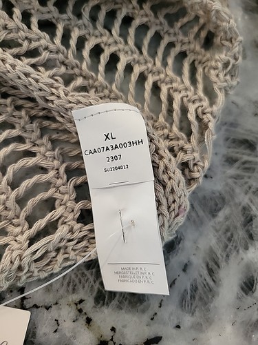 NWT Cupshe Live Life on the Beach Taupe Crochet Long Sleeve Cover Top Women's XL - Picture 10 of 14