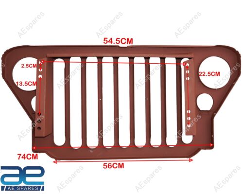 Primer Coated Radiator Steel Grille Grill For Ford 41-45 MB GPW Jeeps AEs - Picture 2 of 6