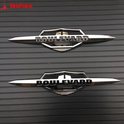 L/R Pair 3D Sticker ABS Fuel Gas Tank Badge Emblem For Boulevard Motorcycle Bike
