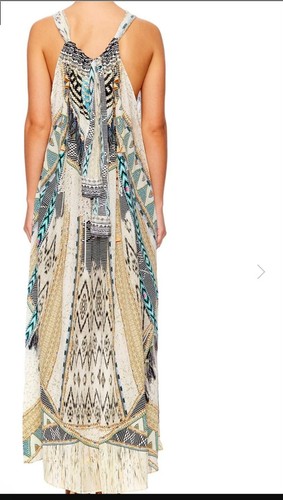 Camilla Weave On Kaftan Silk Drawstring Dress One Size Designer Luxe Resort Wear - Picture 3 of 19
