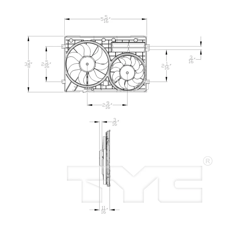 Conjunto de ventilador condensador y radiador doble para Audi A3 Quattro 2006-2013 TYC 2007 Foto 4 de 4