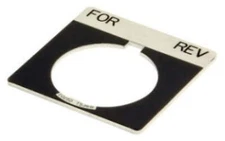 10250TS41 - Eaton 10250T Series Square 2-Position Legend Plate, Black, JOG RUN,