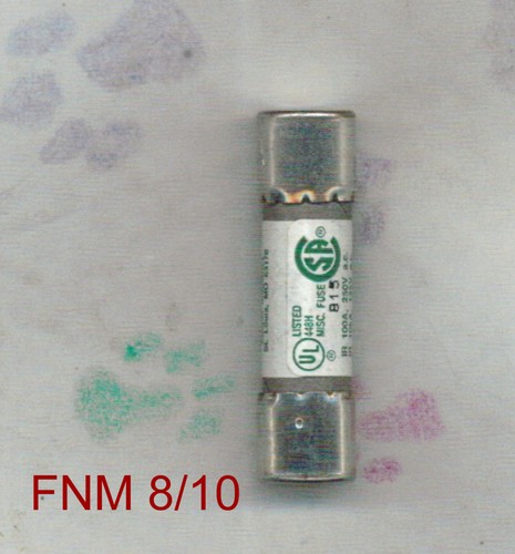 BUSSMAN FUSETRON FNM 8/10 FUSIBILE RITARDO FNM 8/10 250 VOLT 8/10 AMP - Foto 2 di 2