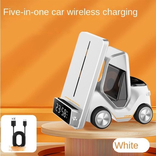 Forklift Design Night Light Charging Station 3in1 Wireless Charger Home - Photo 10 sur 11