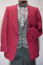 VINTAGE LORD WEST RED SHAWL SMOKING TUX JACKET or 4PC TUXEDO MENS RETRO PROM