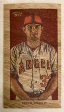 MAX STASSI - 2022 Topps 206 Wave 4 - WOOD PAPER STOCK [/20] #99 - ANGELS