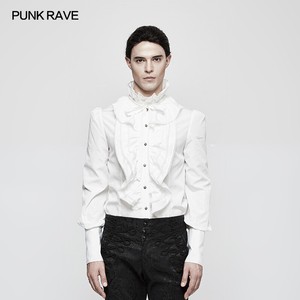 Punk-rave-White-Men-Gothic-steampunk-Palace-shirt-singer-top-party-top-EU-size