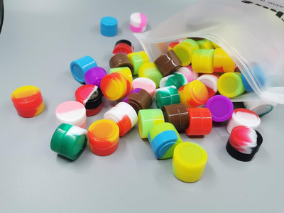 2ML Silicone Containers 100Pcs Non-Stick Wax Containers Multi Use Storage Jars O