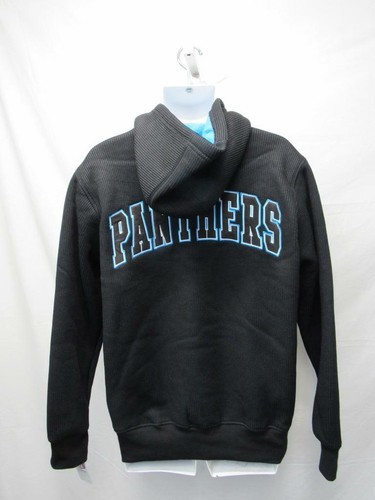 New Carolina Panthers Mens Sizes M-L-XL-2XL Black Hooded Thermal Thick Jacket - Picture 5 of 10