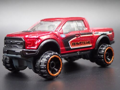 2017 - 2020 Ford F150 Raptor Pick-Up Camion Rosso 1:64 Scala Modellino Auto - Foto 2 di 8