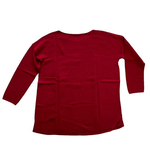 J.Jill Merino Lana Ligero Mujer Pequeño Mediano Suéter Nuevo con Etiquetas Escarlata $89 - Imagen 3 de 6